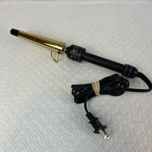 Hot Tools Professional, Curling Iron,Gold Plated, Cylindrical, Single Barrel
